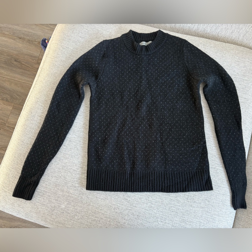Icebreaker Black and White Crew Neck Sweater